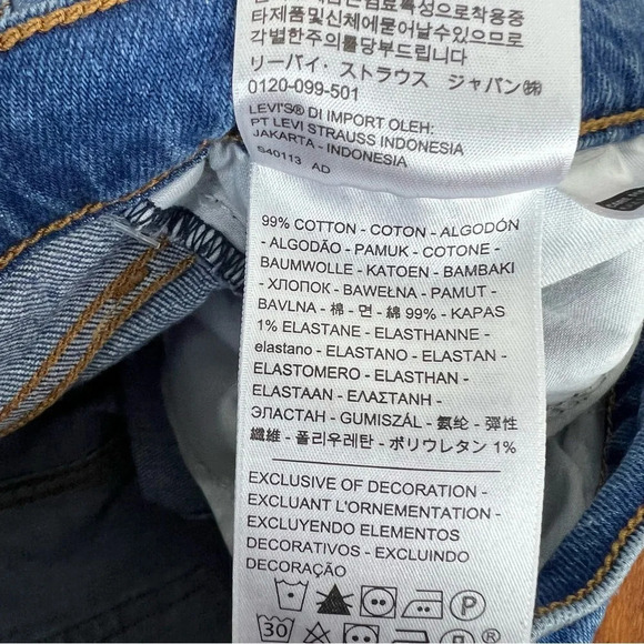 Levi's Wedgie Distressed Knee High Rise Jeans Size 26 - Picture 6 of 8